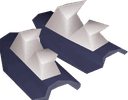 Blue spiky vambraces
