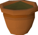 Filled plant pot