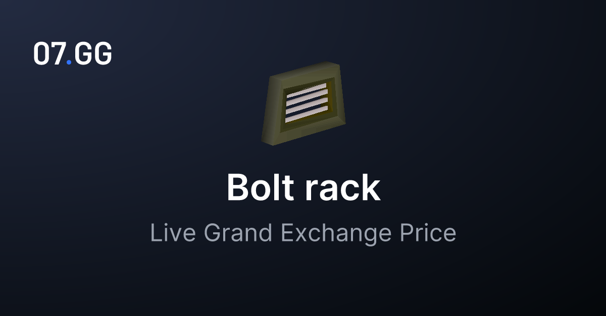 Bolt rack: Live GE Price on OSRS
