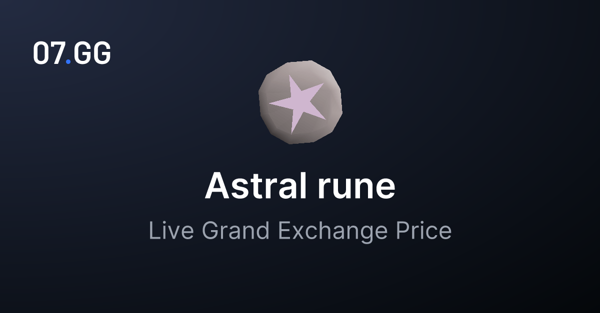 Astral rune: Live GE Price on OSRS