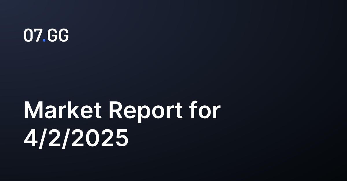 OSRS Grand Exchange Market Report for 4/2/2025