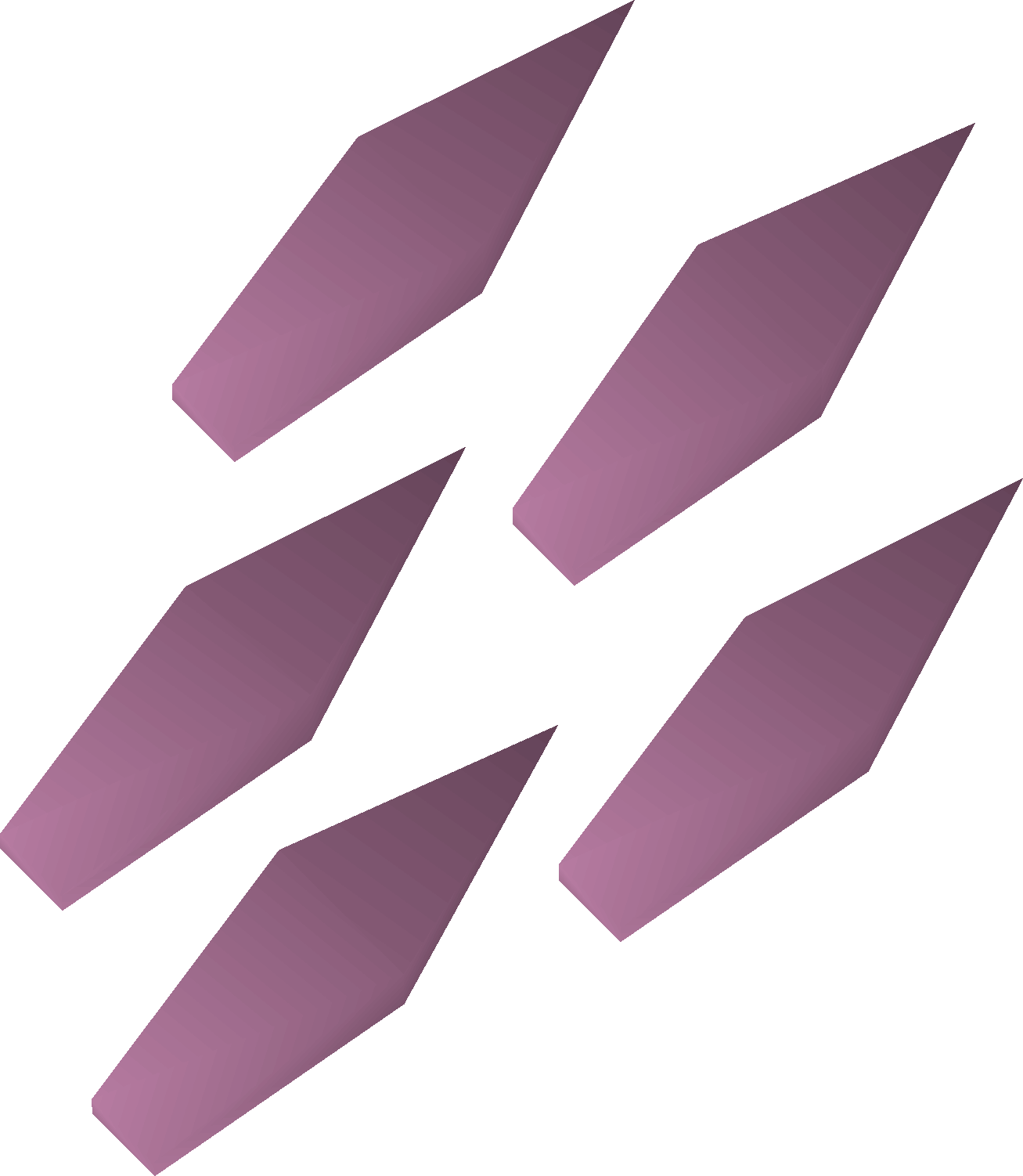 Amethyst javelin heads