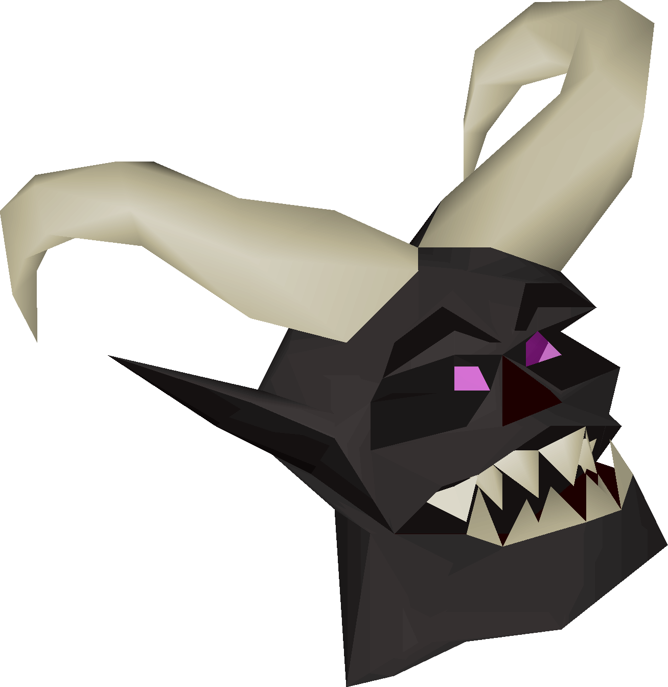 Black demon mask