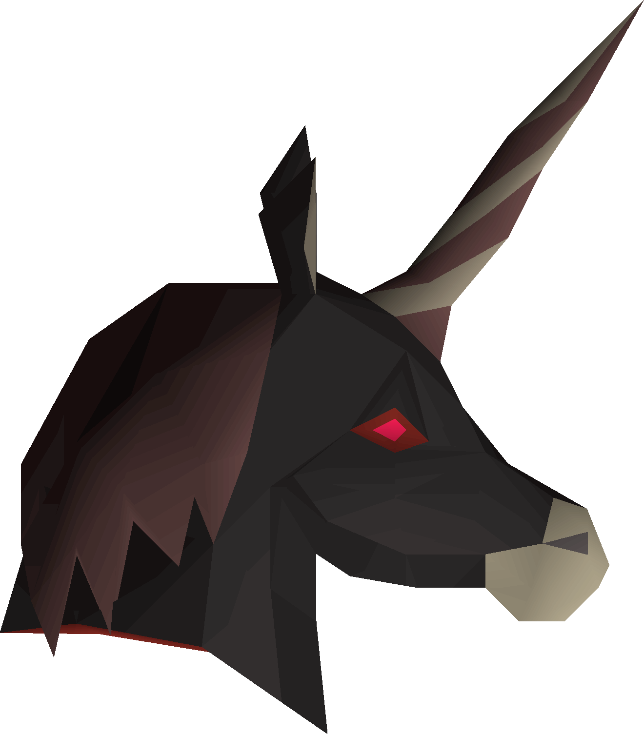 Black unicorn mask