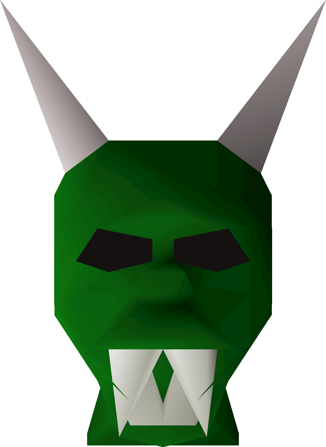 Green halloween mask