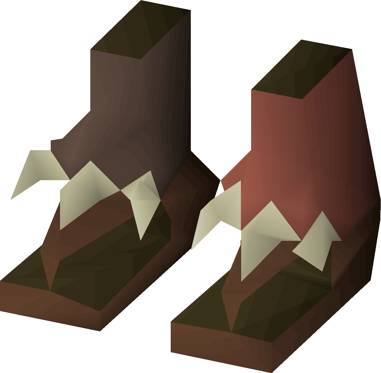 Mixed hide boots