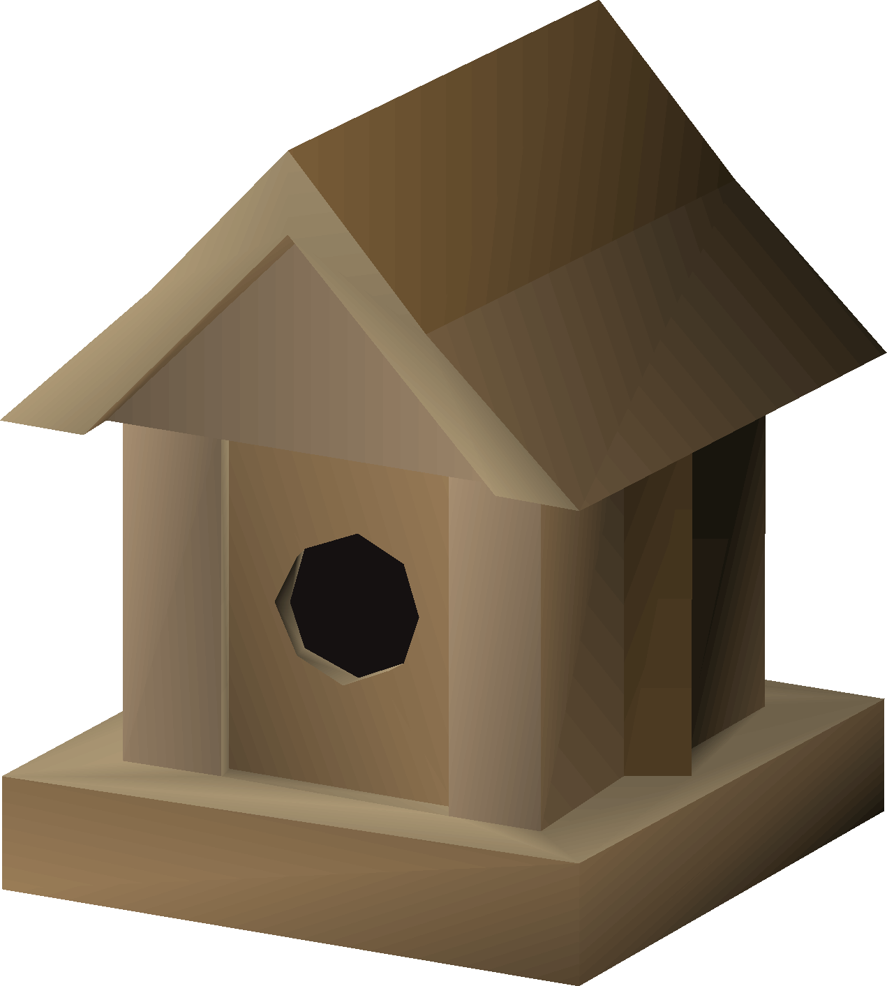 Oak bird house