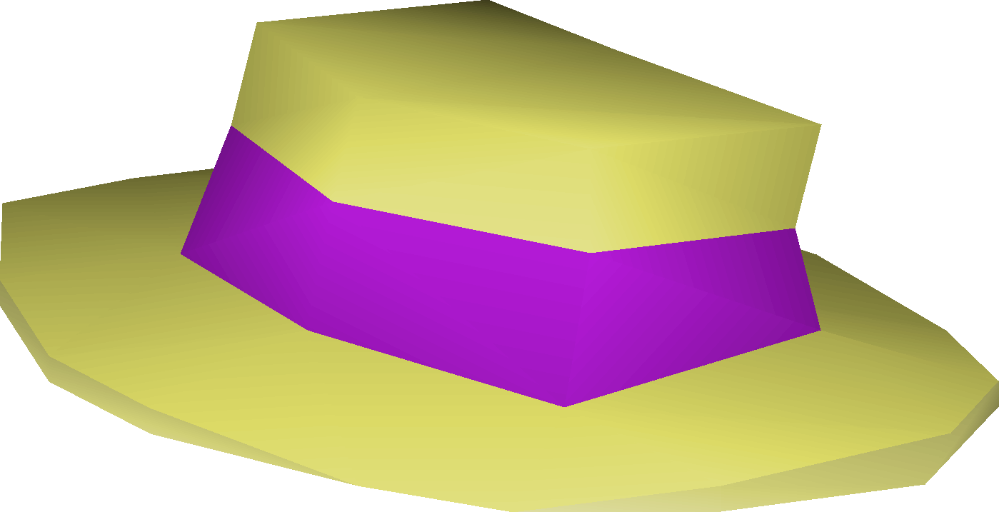 Purple boater