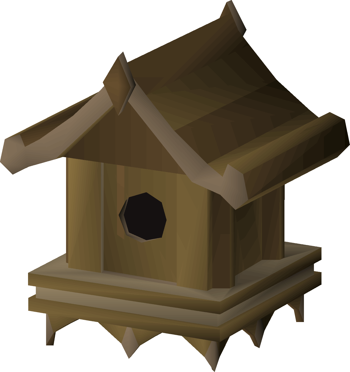 Teak bird house