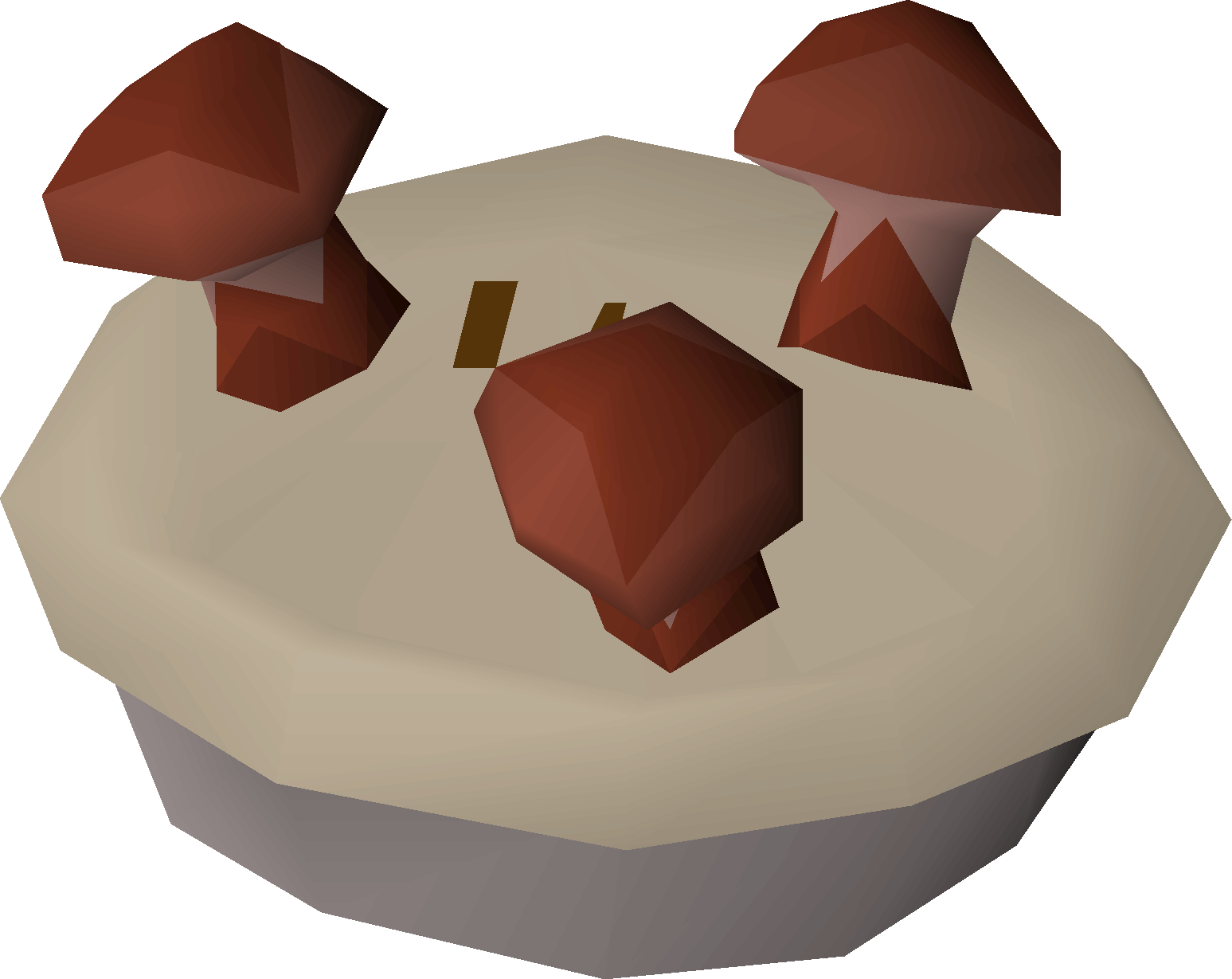 Uncooked mushroom pie