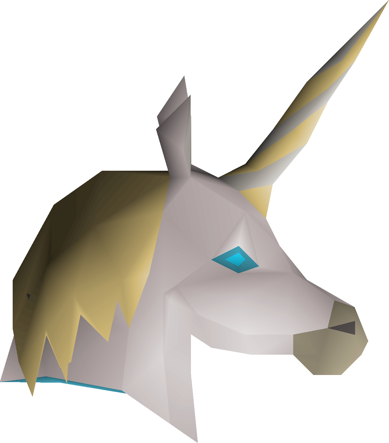 White unicorn mask